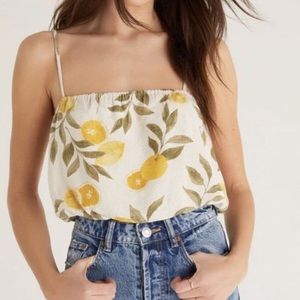 Z Supply - Paige Citrus Linen Tank Top Flax